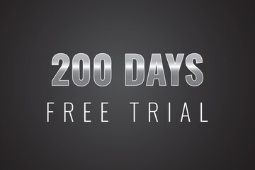 200 day free trial banner design. 200 days free banner background
