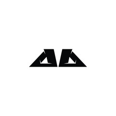 AA monogram logo design letter text name symbol monochrome logotype alphabet character simple logo