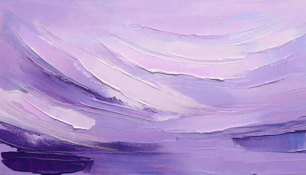 Abstract purple pattern created on canvas with oil paint
