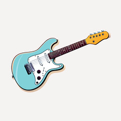 Obraz premium Electric guitar illustration, vibrant colors