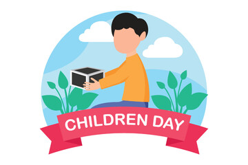 Children's Day Flat Design Illustration