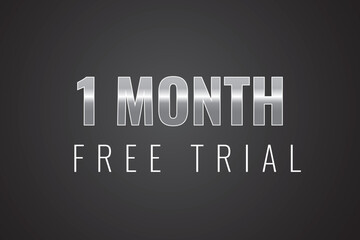 1 month free trial banner design. 1 months free banner background
