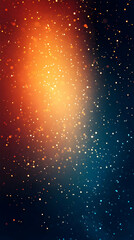 Abstract background with warm and cool light bokeh.