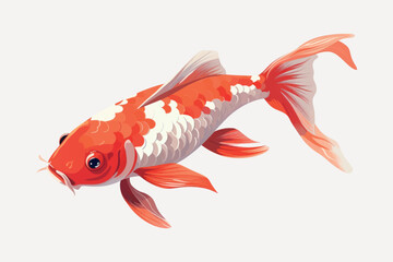 Vibrant koi fish illustration art