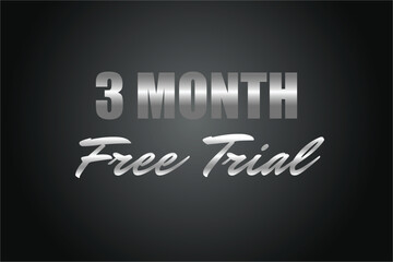 3 month free trial banner design. 3 months free banner background
