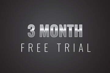 3 month free trial banner design. 3 months free banner background
