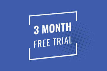 3 month free trial banner design. 3 months free banner background
