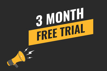 3 month free trial banner design. 3 months free banner background
