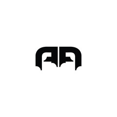 AA monogram logo design letter text name symbol monochrome logotype alphabet character simple logo
