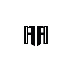 AA monogram logo design letter text name symbol monochrome logotype alphabet character simple logo