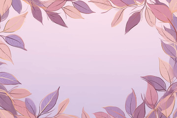 Vector foliage pattern frame