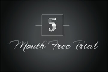 5 month free trial banner design. 5 months free banner background
