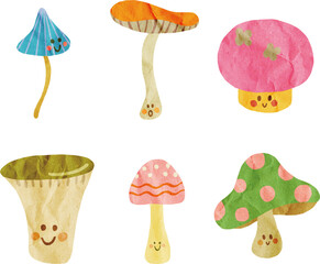 set of mushrooms