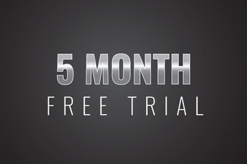 5 month free trial banner design. 5 months free banner background
