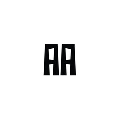 AA monogram logo design letter text name symbol monochrome logotype alphabet character simple logo