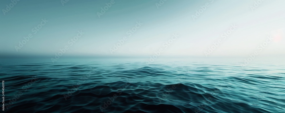 Wall mural Cool grainy gradient with deep ocean colors, 4K hyperrealistic photo