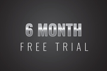 6 month free trial banner design. 6 months free banner background

