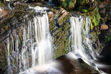 Rhiwargor waterfall cascade