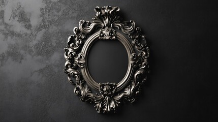 Ornate Rococo Frame with Modern Business Logo, a striking fusion of classic elegance and contemporary branding, showcasing intricate details and bold design elements.