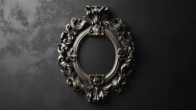 Ornate Rococo Frame with Modern Business Logo, a striking fusion of classic elegance and contemporary branding, showcasing intricate details and bold design elements.