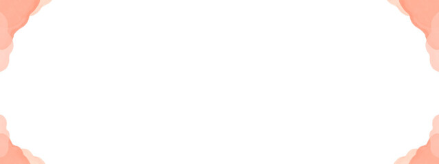 シンプルなピンク色の波線枠