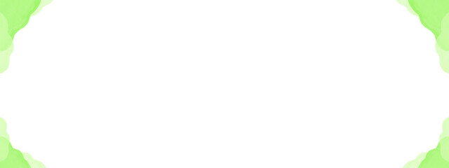 シンプルな緑色の波線枠