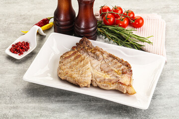 Grilled pork neck juicy steack