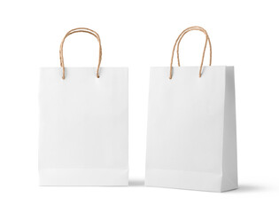 blank Empty Shopping Bag on the white background, mockup, mockup