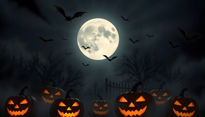 Fototapeta premium halloween background with pumpkin