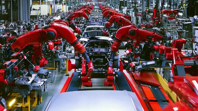 Robotic Arms in Automotive Production Line