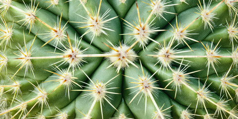Obraz premium Macro Closeup texture of spines on cactus, abstract natural background cactus spine