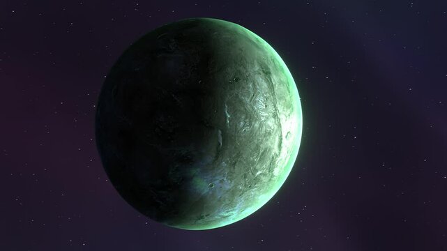 Unknown Exo Planet or Moon with vegetation in the deep space 01