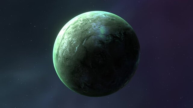 Unknown Exo Planet or Moon with vegetation in the deep space 02