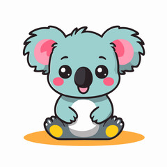 Fototapeta premium Koala Cute Small Cartoon Baby Animal Character 