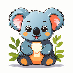 Fototapeta premium Koala Cute Small Cartoon Baby Animal Character 