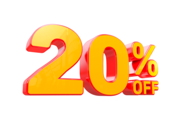 20% OFF 3d rendering with no background