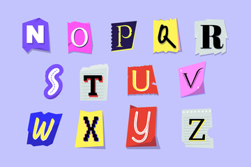 Alphabet cutout