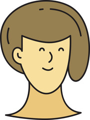 Woman Face Cartoon Character Avatar