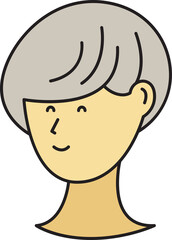 Boy Face Cartoon Character Avatar