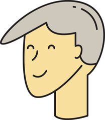 Boy Face Cartoon Character Avatar