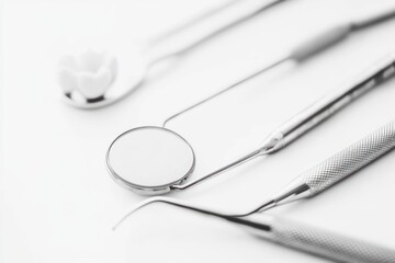 Dental Tools on White Background