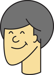 Boy Face Cartoon Character Avatar