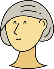 Woman Face Cartoon Character Avatar