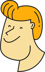 Man Face Cartoon Character Avatar