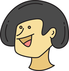 Woman Face Cartoon Character Avatar