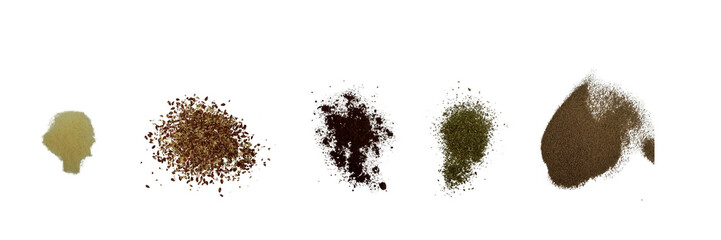 Close-up macro shot of various spices