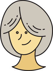 Girl Face Cartoon Character Avatar
