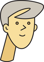 Boy Face Cartoon Character Avatar