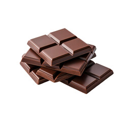 A stack of milk chocolate squares is suitable for confectionery packaging design, food blog graphics, and dessert menu illustrations