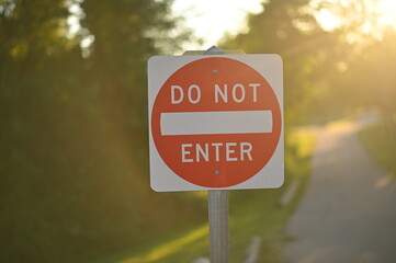 Do not enter red sign